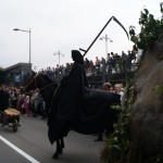 parade before palio degli asini in Alba, Italy