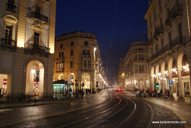 Turin by night, Piedmont, Italy