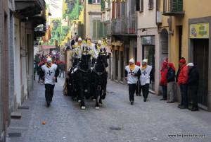 Ivrea, Piemont, Włochy, karnawał 2013
